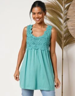 Tunique Plastron Macramé -Femmes Vêtements Magasin 612629 C05 zoomx vue4