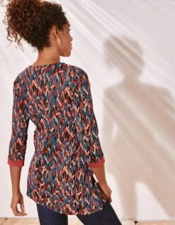 Tunique Col V Manches 3/4 Imprimé Minimaliste -Femmes Vêtements Magasin 612707 C00 zoomx vue2