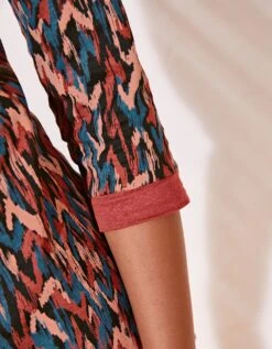 Tunique Col V Manches 3/4 Imprimé Minimaliste -Femmes Vêtements Magasin 612707 C00 zoomx vue4