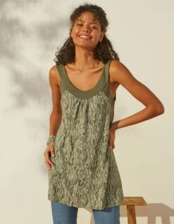 Tunique à Larges Bretelles, Imprimé Bicolore 12 Tunique à Larges Bretelles, Imprimé Bicolore -Femmes Vêtements Magasin 612742 C00 zoomx vue5