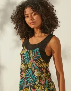 Tunique à Larges Bretelles, Imprimé Tropical -Femmes Vêtements Magasin 612743 C01 zoomx vue3