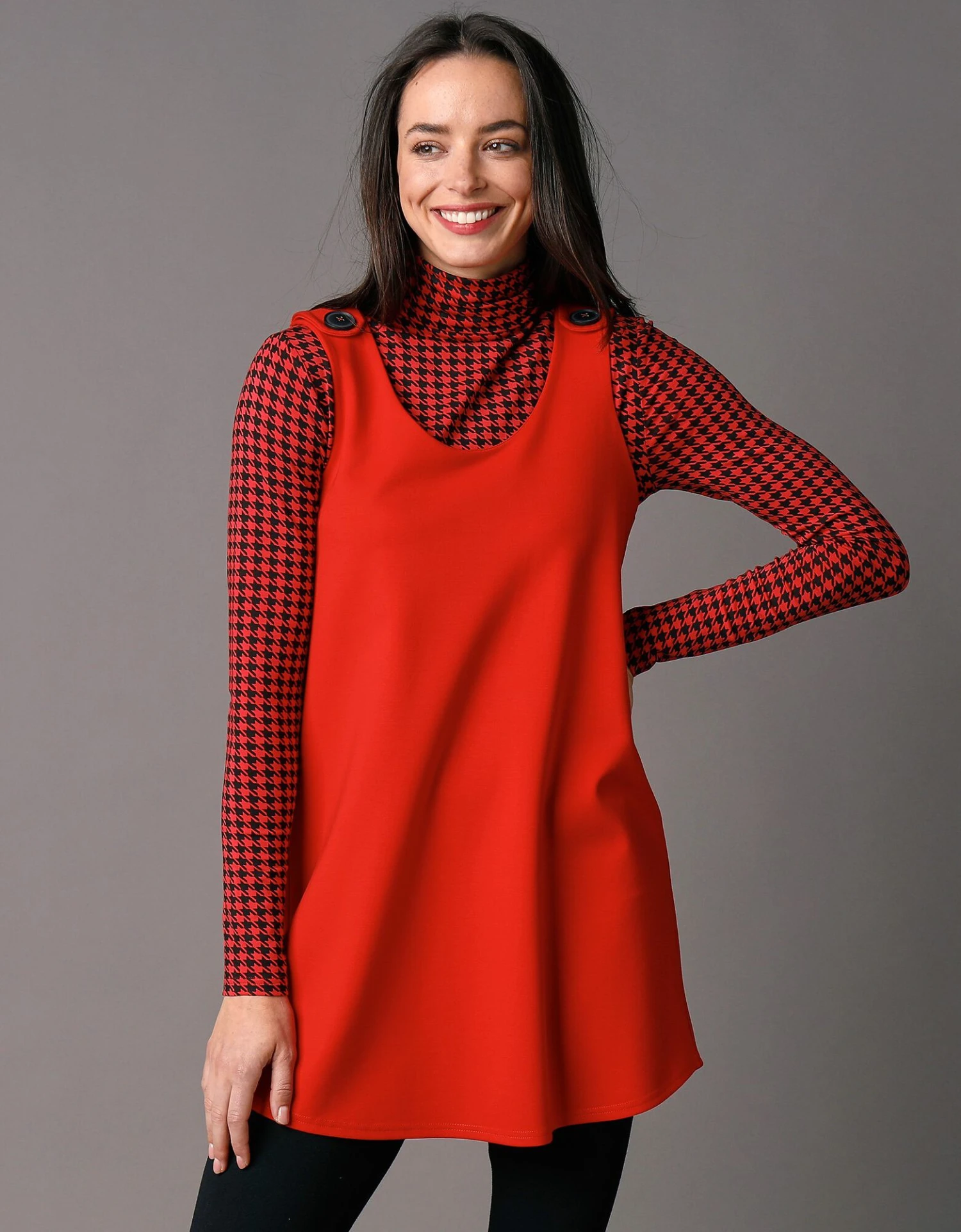 Tunique Sans Manches Unie, Maille Milano 3 Tunique Sans Manches Unie, Maille Milano