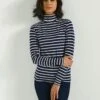 Sous-pull Rayé Col Roulé Viscose Stretch -Femmes Vêtements Magasin 612787 C01 zoomx
