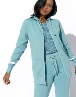 Veste Bicolore Zippée Molleton Gratté -Femmes Vêtements Magasin 615030 C10 zoomx vue6