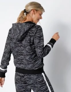 Veste Zippée Molleton Gratté Imprimé Chiné -Femmes Vêtements Magasin 615057 C01 zoomx vue2