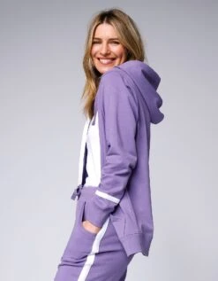 Sweat à Capuche Zippé Bicolore -Femmes Vêtements Magasin 615099 C01 zoomx vue5