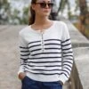 Pull Tunsien Rayé -Femmes Vêtements Magasin 617018 C01 zoomx