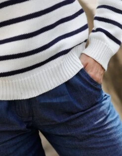 Pull Tunsien Rayé -Femmes Vêtements Magasin 617018 C01 zoomx vue6