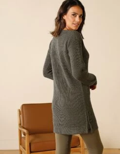 Pull Tunique Boutonné, Toucher Mohair -Femmes Vêtements Magasin 617090 C00 zoomx vue5