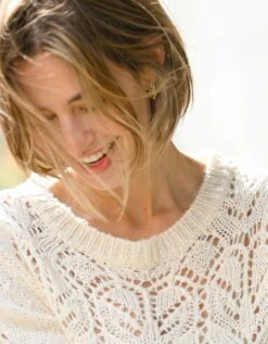 Pull Ajouré épaules Froncées 11 Pull Ajouré épaules Froncées -Femmes Vêtements Magasin 617170 C01 zoomx vue3