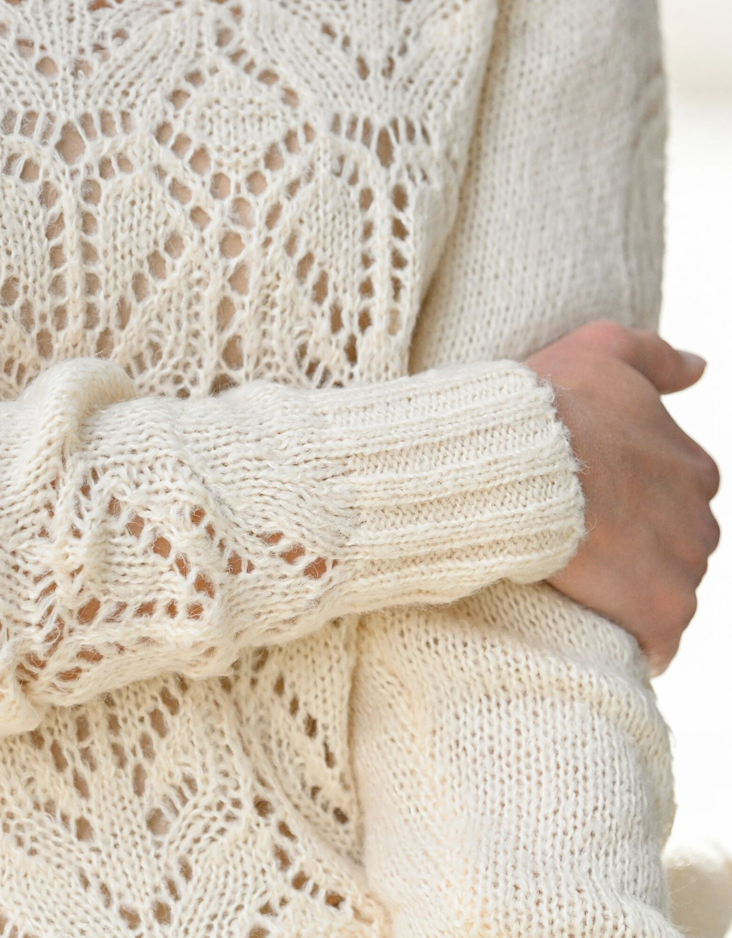 Pull Ajouré épaules Froncées 6 Pull Ajouré épaules Froncées – Image 4