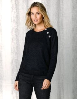 Pull épaule Boutonnée Bijoux 10 Pull épaule Boutonnée Bijoux -Femmes Vêtements Magasin 617253 C02 zoomx vue3