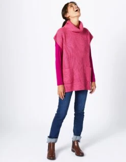 Pull Tunique Col Boule Sans Manches -Femmes Vêtements Magasin 617304 C03 zoomx vue2