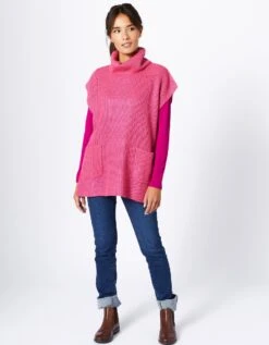 Pull Tunique Col Boule Sans Manches -Femmes Vêtements Magasin 617304 C03 zoomx vue4