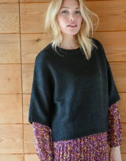 Pull Boite Manches Courtes, Toucher Mohair