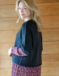 Pull Boite Manches Courtes, Toucher Mohair -Femmes Vêtements Magasin 617382 C00 zoomx vue4