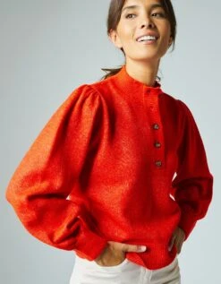 Pull Jersey Manches Longues Bouffantes 14 Pull Jersey Manches Longues Bouffantes -Femmes Vêtements Magasin 617387 C01 zoomx vue6