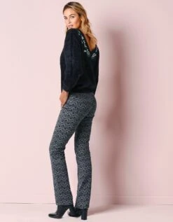 Pull Maille Douceur Avec Strass Et Perles -Femmes Vêtements Magasin 617414 C01 zoomx vue2