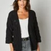 Gilet Kimono, Maille Ajourée -Femmes Vêtements Magasin 617425 C00 zoomx