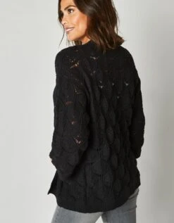 Gilet Kimono, Maille Ajourée -Femmes Vêtements Magasin 617425 C00 zoomx vue3