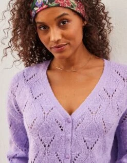 Gilet Boutonné, Point Fantaisie -Femmes Vêtements Magasin 617430 C00 zoomx vue4