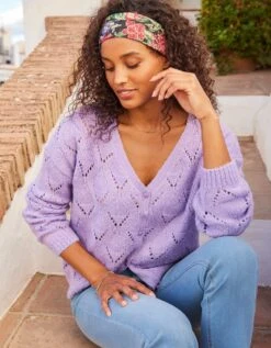 Gilet Boutonné, Point Fantaisie -Femmes Vêtements Magasin 617430 C00 zoomx vue5