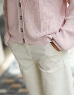 Gilet Col V Boutonné, Maille Perlée -Femmes Vêtements Magasin 617431 C01 zoomx vue6