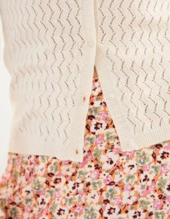 Gilet Manches Longues, Maille Pointelle Ajourée -Femmes Vêtements Magasin 617444 C01 zoomx vue4