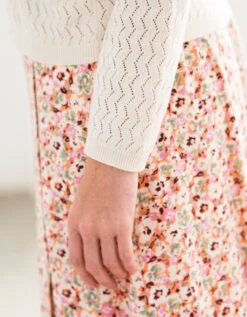 Gilet Manches Longues, Maille Pointelle Ajourée -Femmes Vêtements Magasin 617444 C01 zoomx vue5