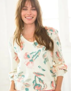 Pull Imprimé Volume "loose" -Femmes Vêtements Magasin 617445 C01 zoomx vue3