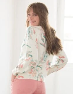 Pull Imprimé Volume "loose" -Femmes Vêtements Magasin 617445 C01 zoomx vue5