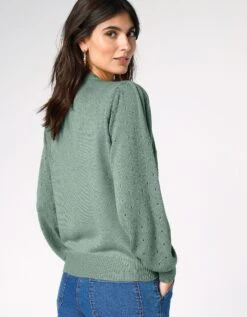 Cardigan Boutonné Maille Ajourée -Femmes Vêtements Magasin 617446 C04 zoomx vue2