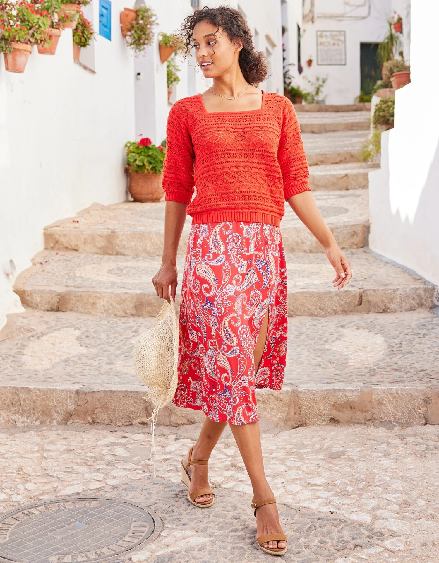 Pull Maille Ajourée Fantaisie, Manches Coude 5 Pull Maille Ajourée Fantaisie, Manches Coude – Image 3