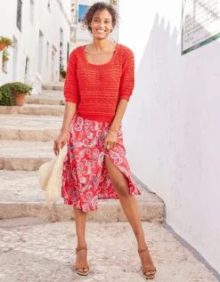 Pull Maille Ajourée Fantaisie, Manches Coude 11 Pull Maille Ajourée Fantaisie, Manches Coude -Femmes Vêtements Magasin 617448 C00 zoomx vue5