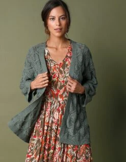 Gilet Kimono, Maille Ajourée -Femmes Vêtements Magasin 617453 C01 zoomx vue5