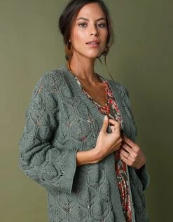 Gilet Kimono, Maille Ajourée -Femmes Vêtements Magasin 617453 C01 zoomx vue6