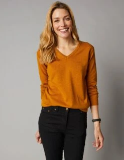 Pull Col V, Laine D'agneau