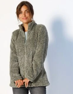 Femmes Vêtements Magasin 23 Veste Zippée Maille Peluche