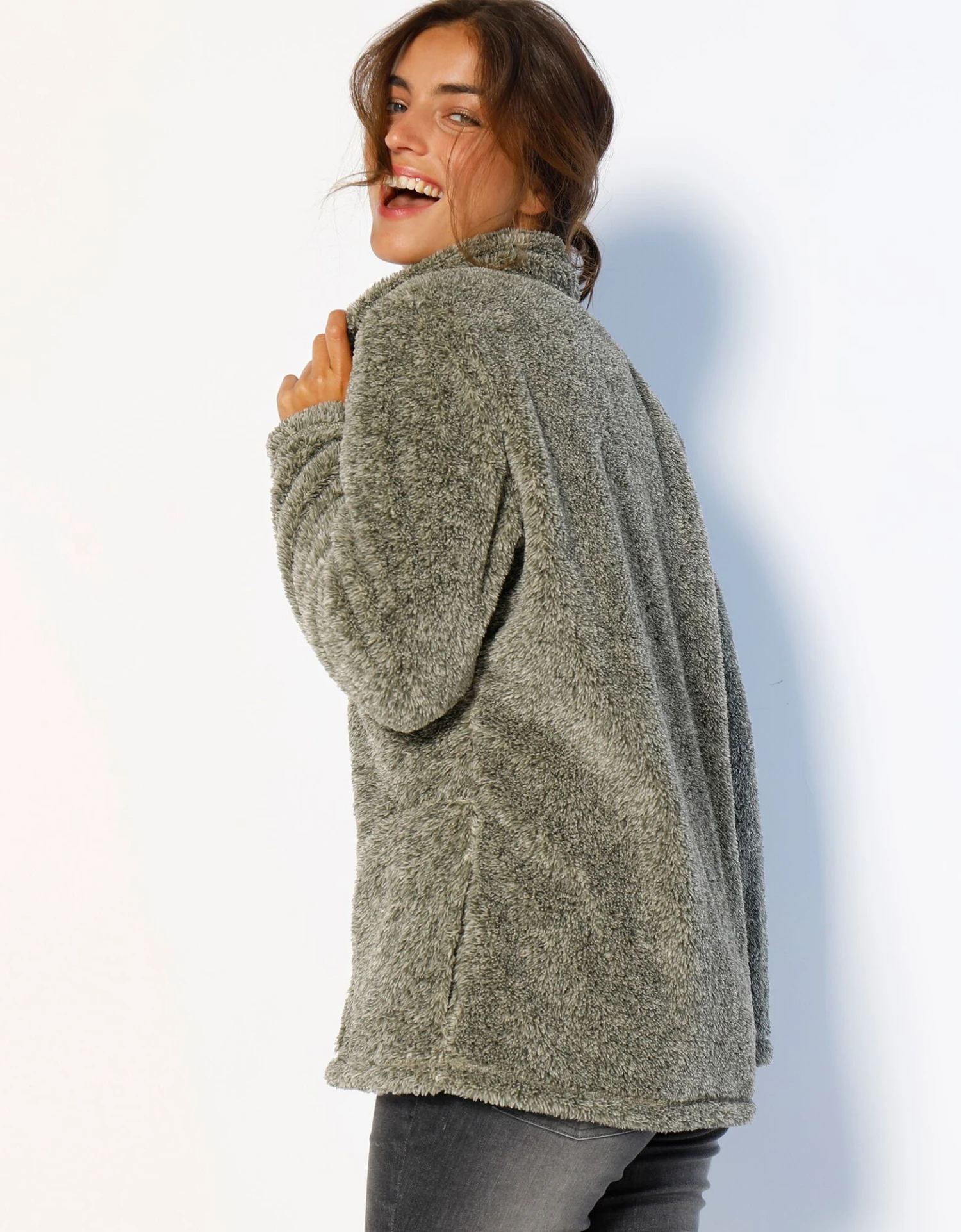 Veste Zippée Maille Peluche 4 Veste Zippée Maille Peluche – Image 2