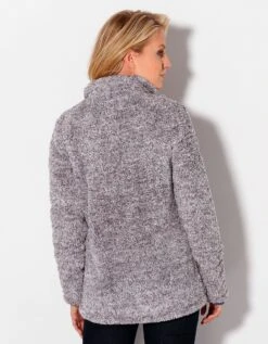 Veste Zippée Maille Peluche -Femmes Vêtements Magasin 626002 C02 zoomx vue3