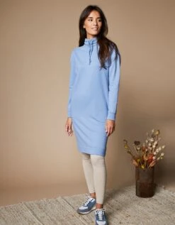 Robe Molleton Léger Col Montant -Femmes Vêtements Magasin 628046 C01 zoomx vue3