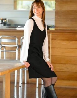 Robe Chasuble évasée Unie, Maille -Femmes Vêtements Magasin 628051 C01 zoomx vue4