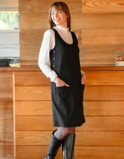 Robe Chasuble évasée Unie, Maille -Femmes Vêtements Magasin 628051 C01 zoomx vue6