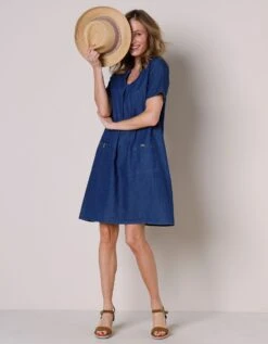 Robe Courte évasée En Jean -Femmes Vêtements Magasin 664015 C01 zoomx vue5