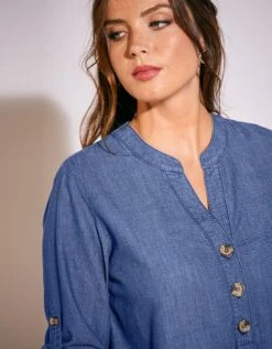Robe évasée Denim Léger Manches 3/4 -Femmes Vêtements Magasin 664055 C01 zoomx vue6