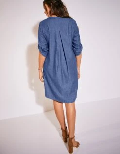 Robe évasée Denim Léger Manches 3/4 -Femmes Vêtements Magasin 664055 C01 zoomx vue7